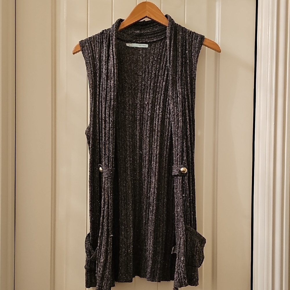 Maurices Textured Knit Sweater in Dark Gray